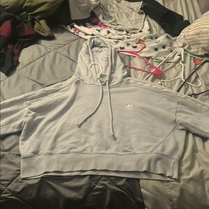Adidas Women's Light Blue Hoodie